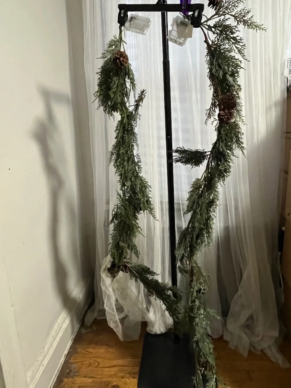 West Elm.  Faux Pre-Lit Evergreen Garland.  Set of 2